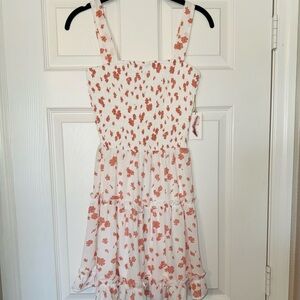 Womens Floral Smocked – Tiered Ruffle Hem Dress